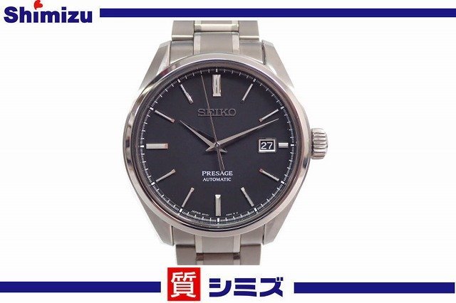 1円【SEIKO】美品 セイコー プレサージュ チタン 6R15-04A0/SARX057