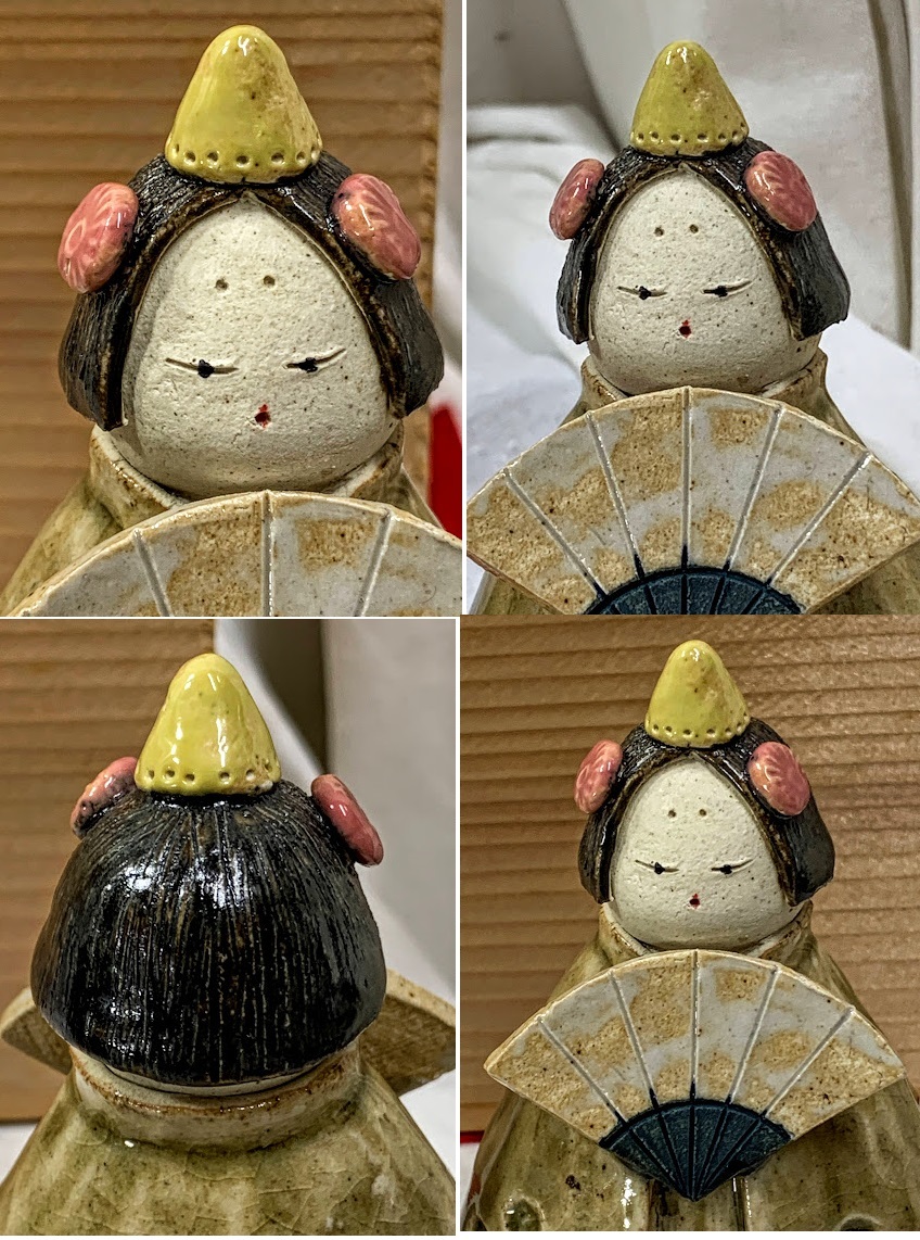 65%OFF【送料無料】 瀬戸焼 希少古作 曽風窯 陶人形/創作人形 比奈/ひな/雛 陶磁器 その他