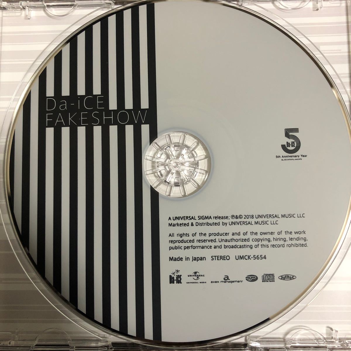 通常盤 （初回プレス） （取） Da-iCE CD/FAKESHOW 18/5/30発売 オリコン加盟店