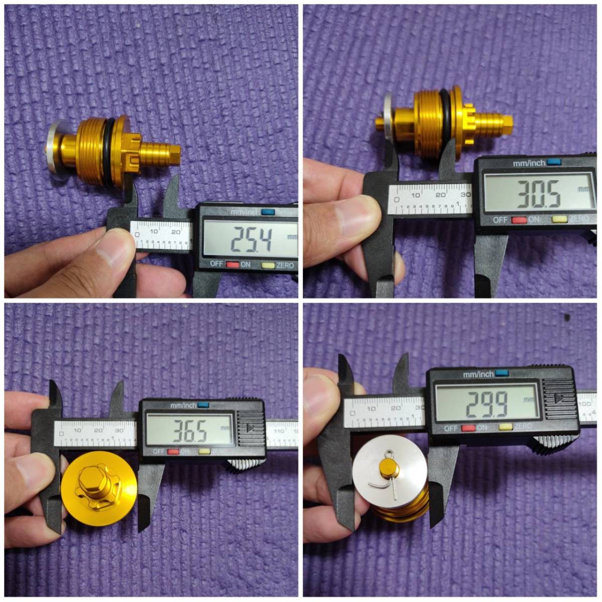 ゴールド】37mm フロントフォークアジャスター イニシャル ゴールド】37mm フロントフォークアジャスター イニシャル