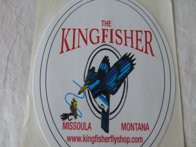 THE KING FISHER ステッカー king fisher fly shop MISSOULA MONTANA モンタナ フライフィッシング FLYFISHING TROUT トラウト_画像5