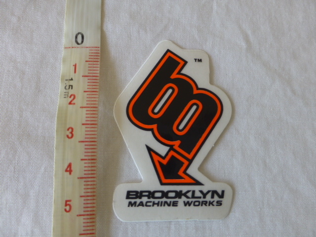 BROOKLYN MACHINE WORKS・NEW YORK ステッカー BROOKLYN MACHINE WORKS・NEW YORK 黒色ｘ蛍光オレンジ BROOKLYN MACHINE WORKS_画像4