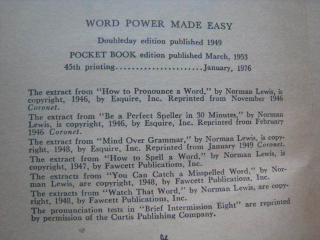 A138 即決★洋書★WORD POWER MADE EASY:The complete three-week vocabulary builder/NORMAN LEWIS_画像5