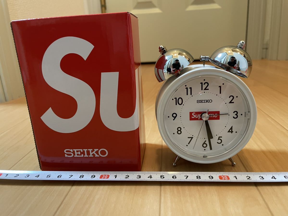 訳ありセール 格安） Supreme Seiko Alarm Clock White クロック 時計