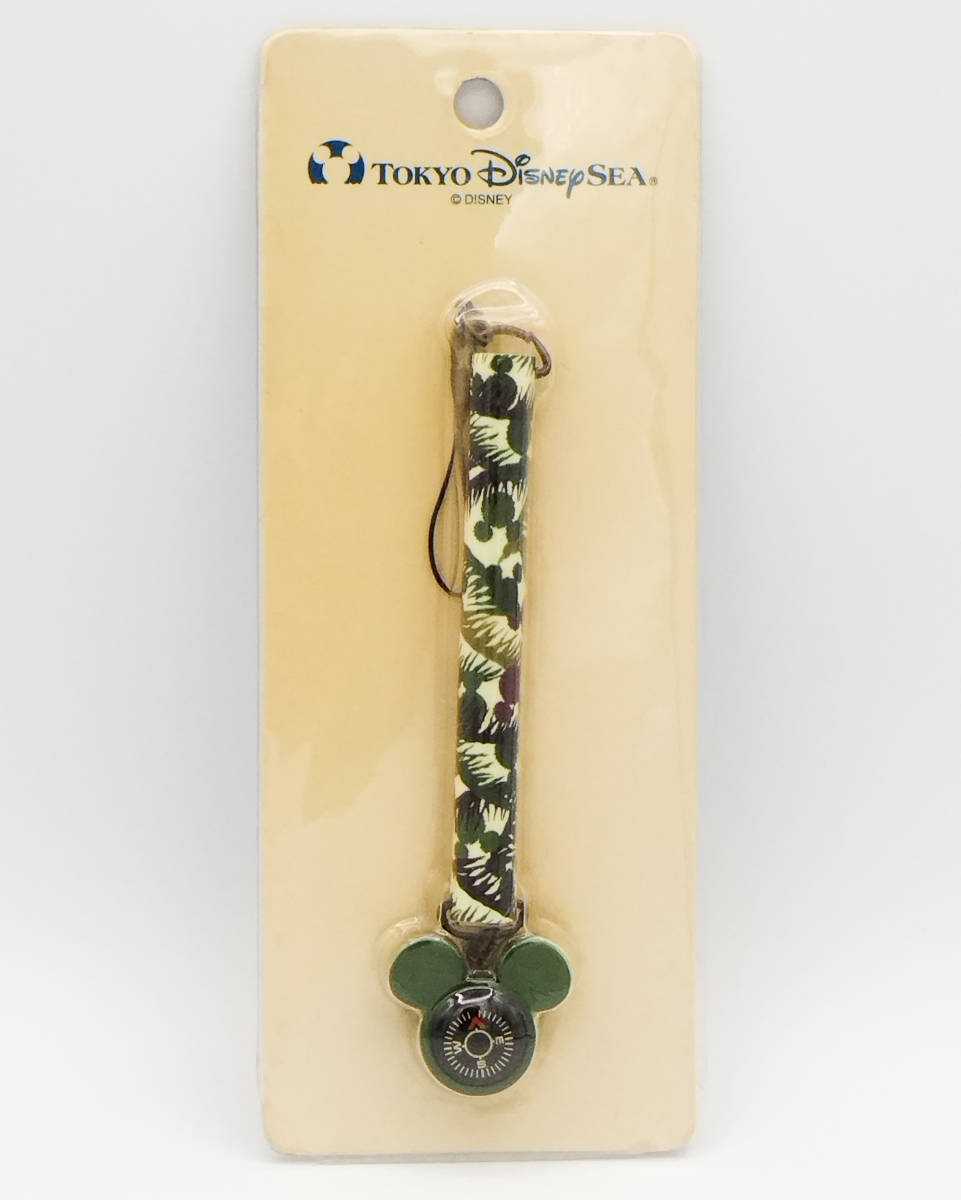 [ не использовался товар ] Tokyo Disney si- компас ремешок * Mickey Mouse * ремешок для мобильного телефона * compass 