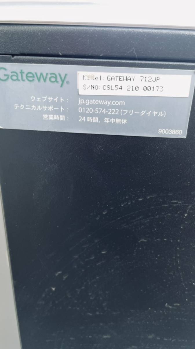gateway 712JP 動作未確認 パソコン本体のみpentium4 multidriveなど WindowsXPライセンス付き_画像3