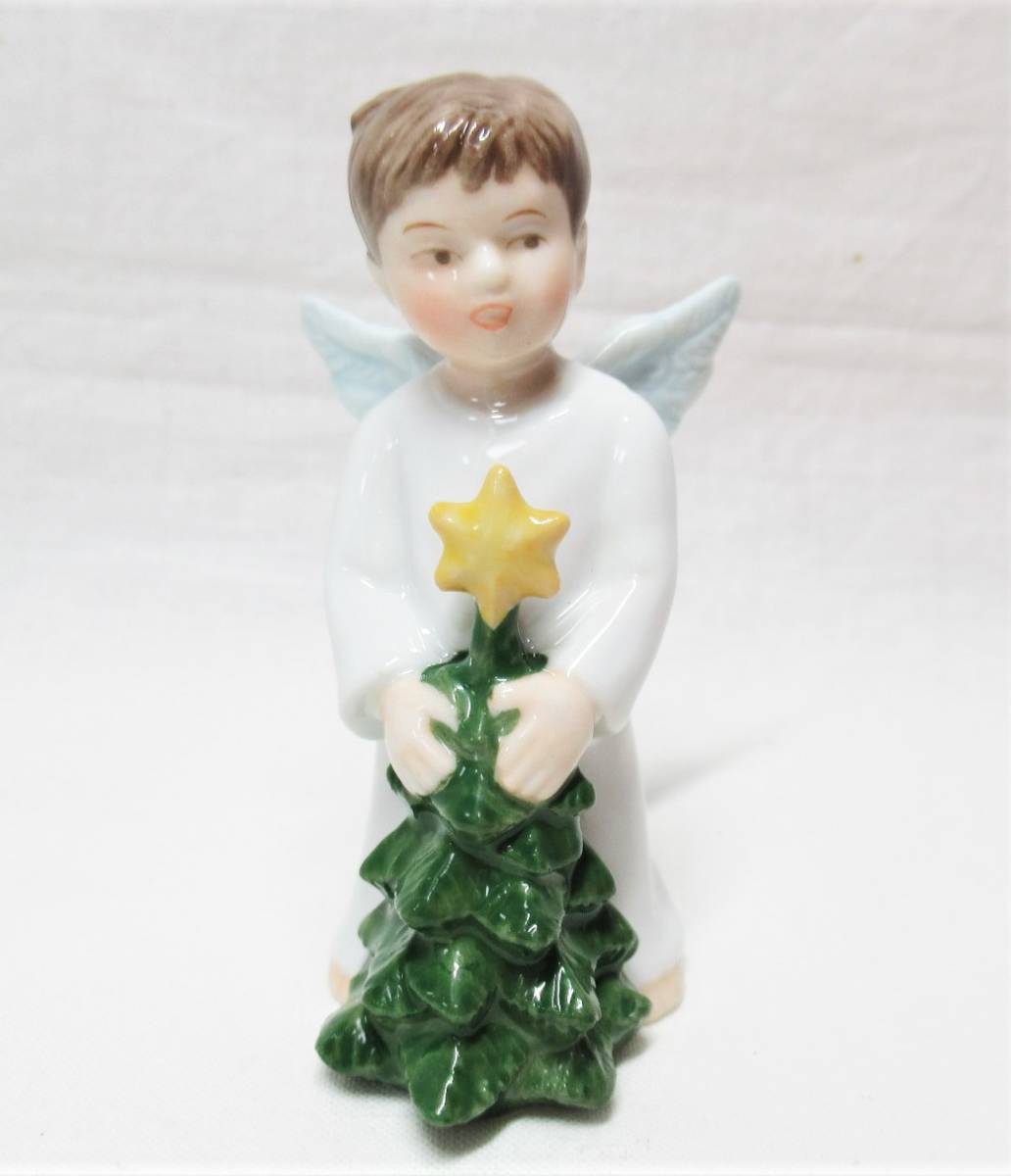 ビングオーグレンダール/ Bing & Grondahl アニュアルエンジェル　フィギュリン（男の子）天使 クリスマス もみの木 陶磁器人形