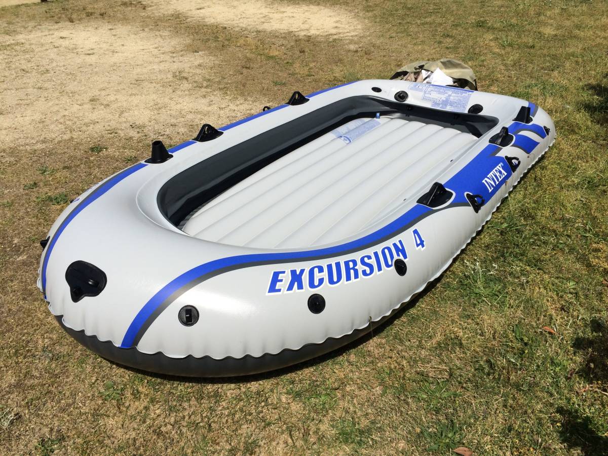 引取限定 開封済未使用品 INTEX 4人乗ゴムボート EXCURSION4