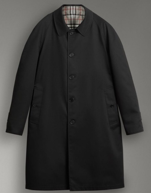 【新品】BURBERRY Reversible Checked Wool and Gabardine Coat Size : M Color : Black バーバリー　コート