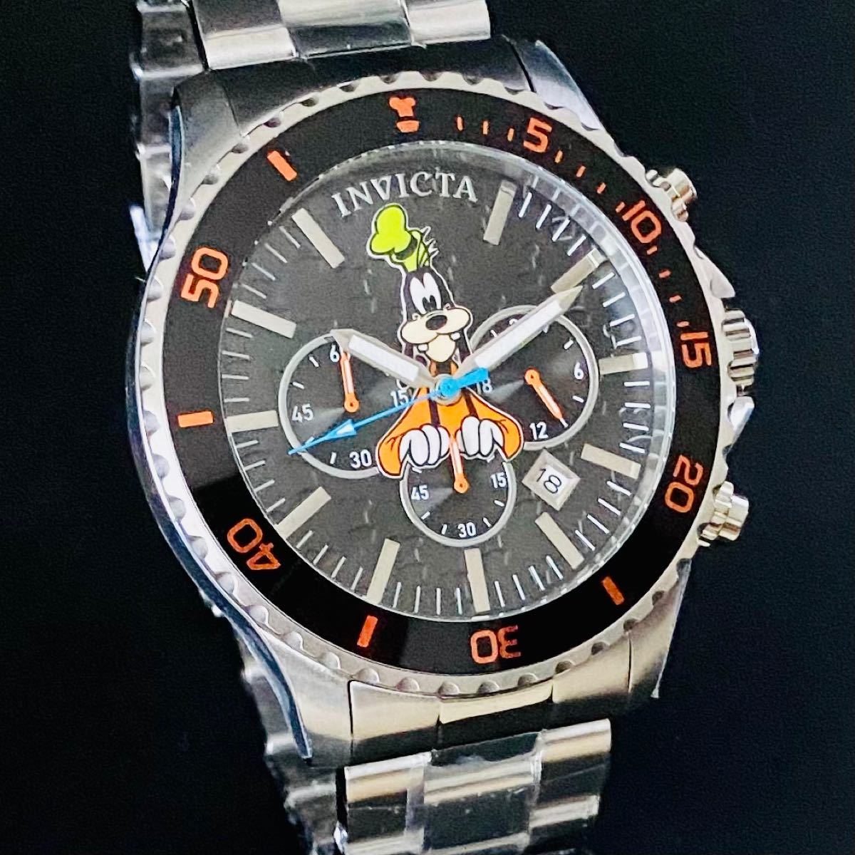 高級時計インビクタ】INVICTA ディズニー グーフィー 48mm クロノ