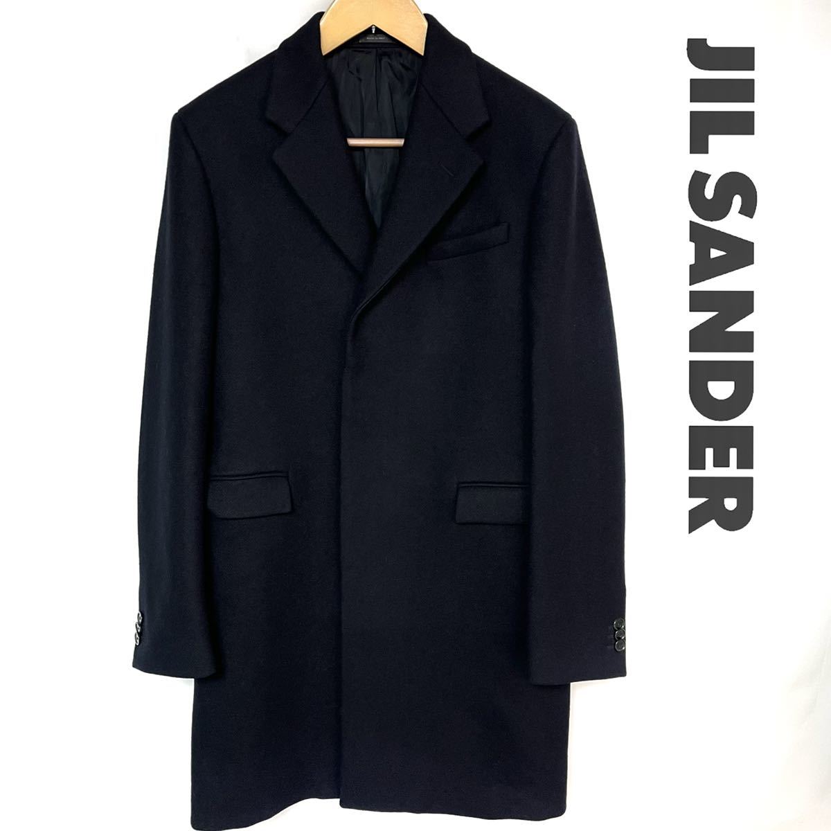 JIL SANDER ジルサンダー メルトン ウール 比翼仕立 チェスター JIL SANDER ジルサンダー メルトン ウール 比翼仕立 チェスター