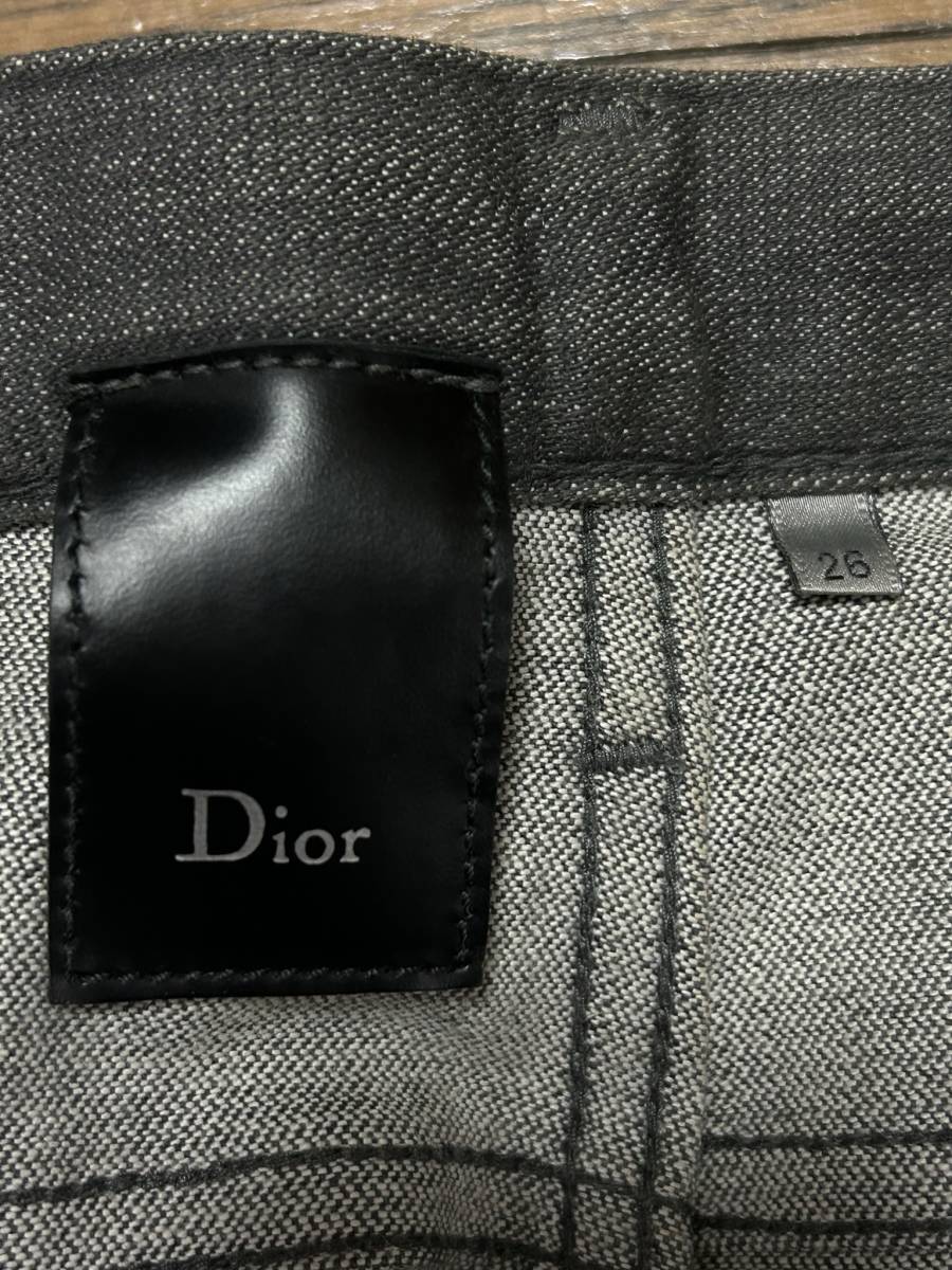 Dior homme ディオールオム 8E31117307080 ストレッチ ボタンフライ デニムパンツ 日本製 グレー 26 BJBB.AJ_画像8