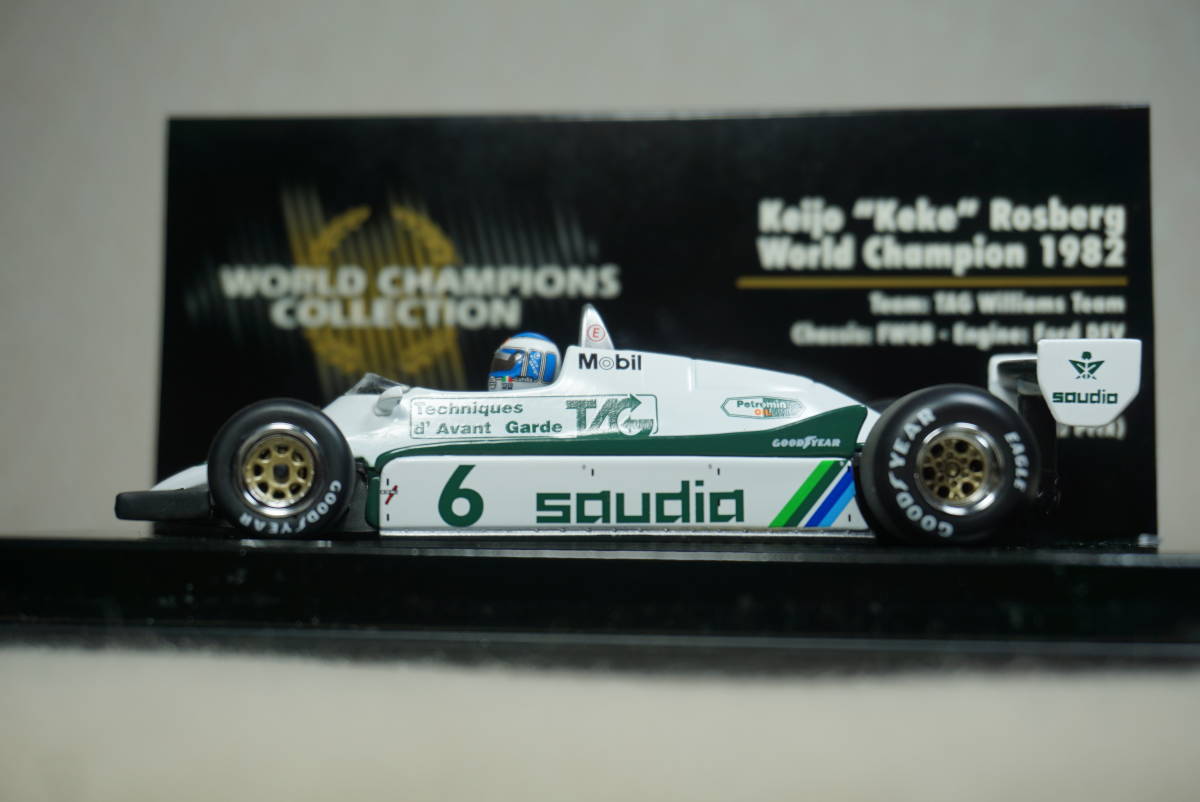 1/43 タバコデカール加工 ロズベルグ 年間チャンピオン MINICHAMPS Williams FW08 #6 Roseberg 1984 World Champion ウィリアムズ DFV ford_画像3