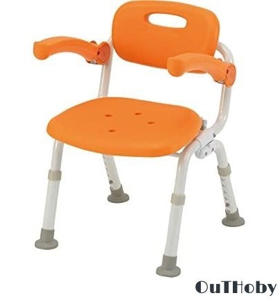  orange folding shower chair * nursing chair bath bath chair bathing assistance * seniours . body handicapped ..sinia safety sense of stability turning-over prevention 