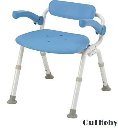  blue small of the back present folding shower chair * nursing chair bath bath chair bathing assistance * seniours . body handicapped ..sinia safety sense of stability turning-over prevention 