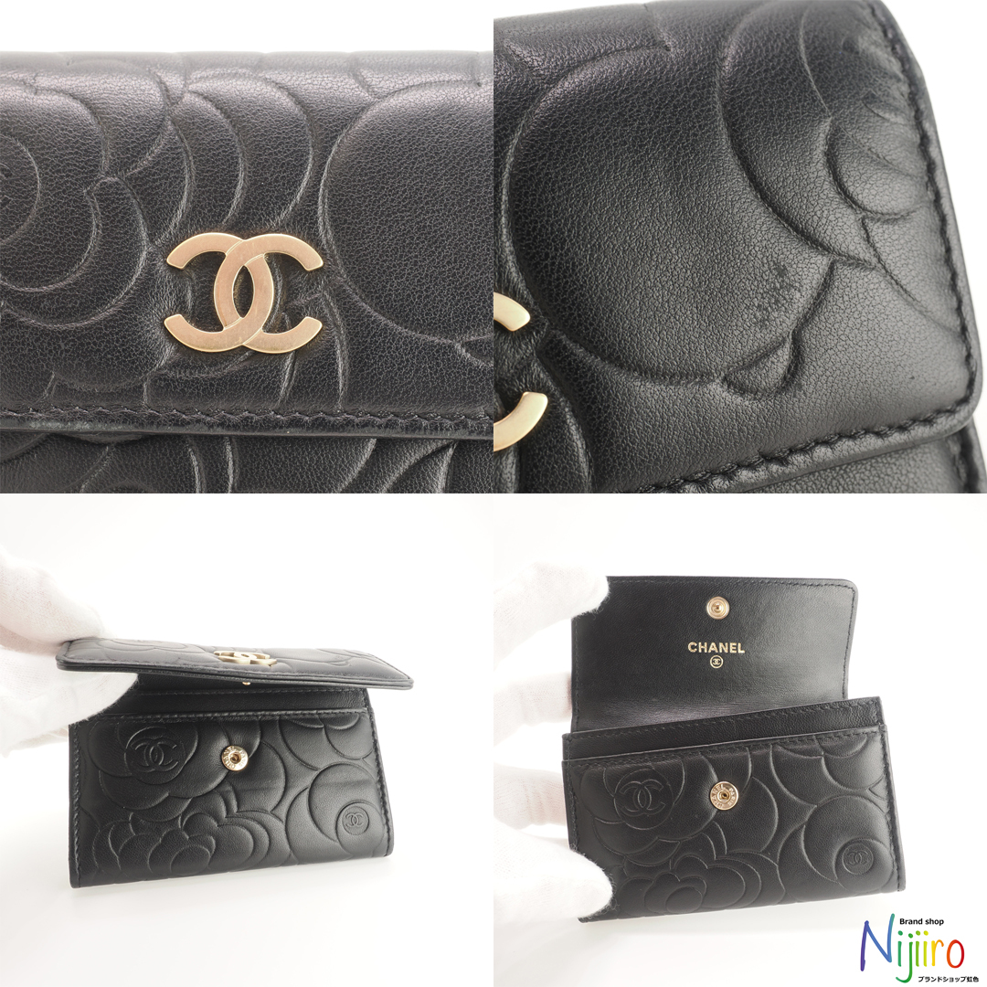 ほぼ新品】シャネル CHANEL カメリア 花柄 スモール ミニ ウォレット