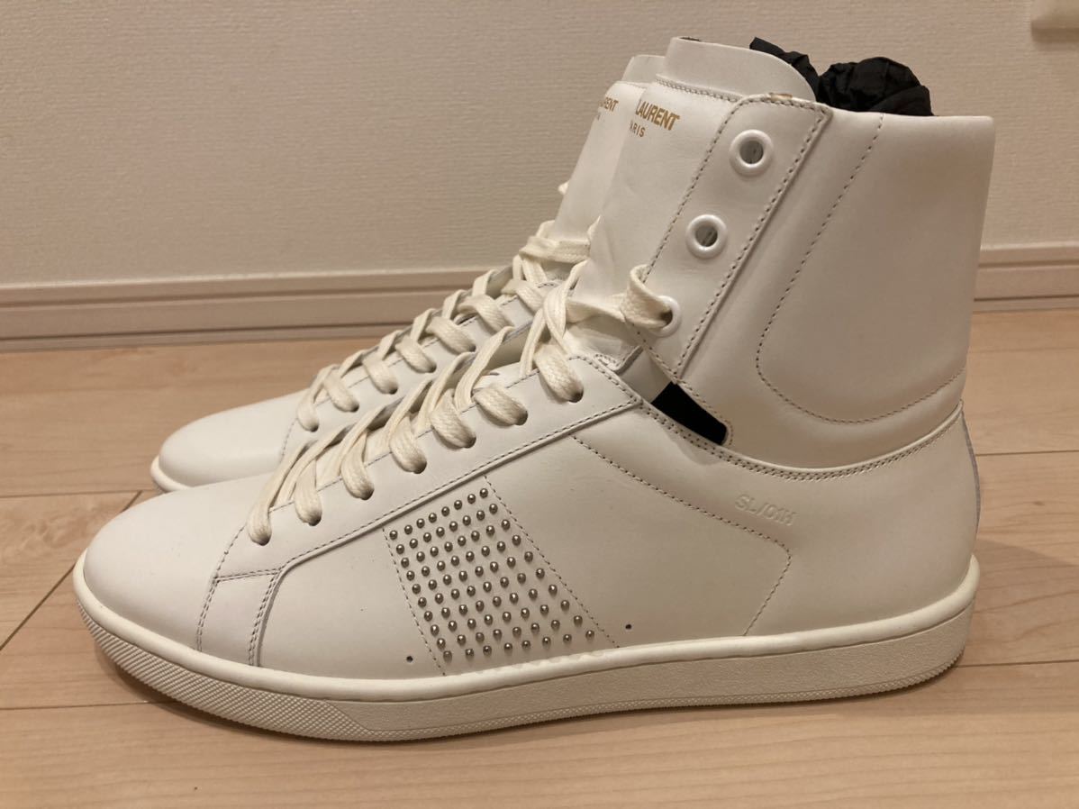 サンローラン SAINT LAURENT エディ 2013 ホワイト スタッズ