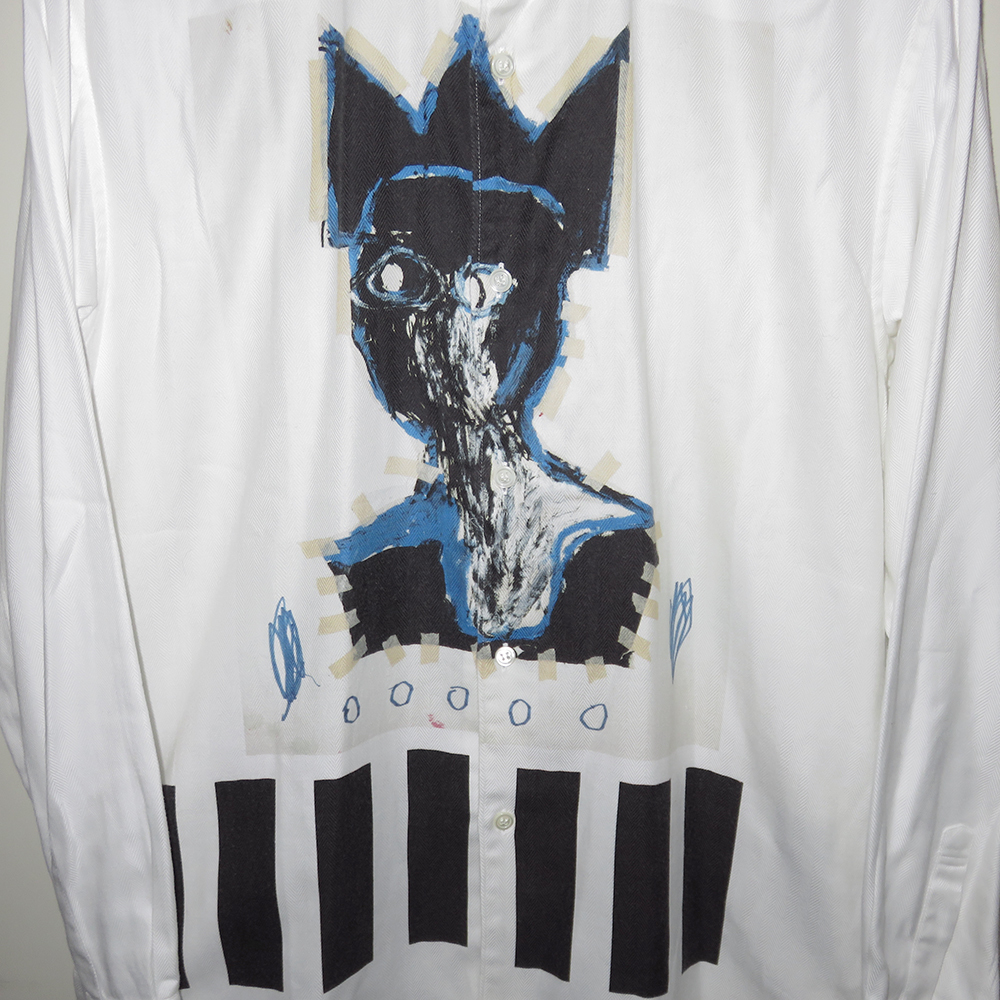 COMME des GARCONS SHIRT × バスキア 18AW プリントシャツ S 美品 Jean-Michel Basquiat コムデギャルソンシャツ_画像4