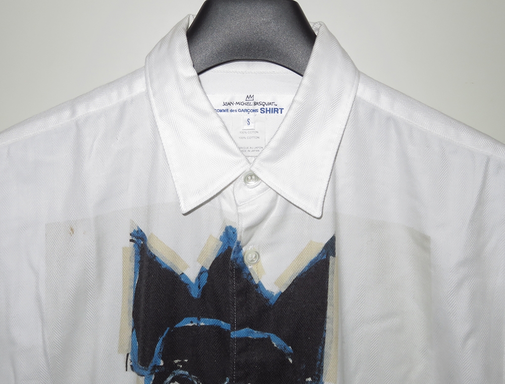 COMME des GARCONS SHIRT × バスキア 18AW プリントシャツ S 美品 Jean-Michel Basquiat コムデギャルソンシャツ_画像3