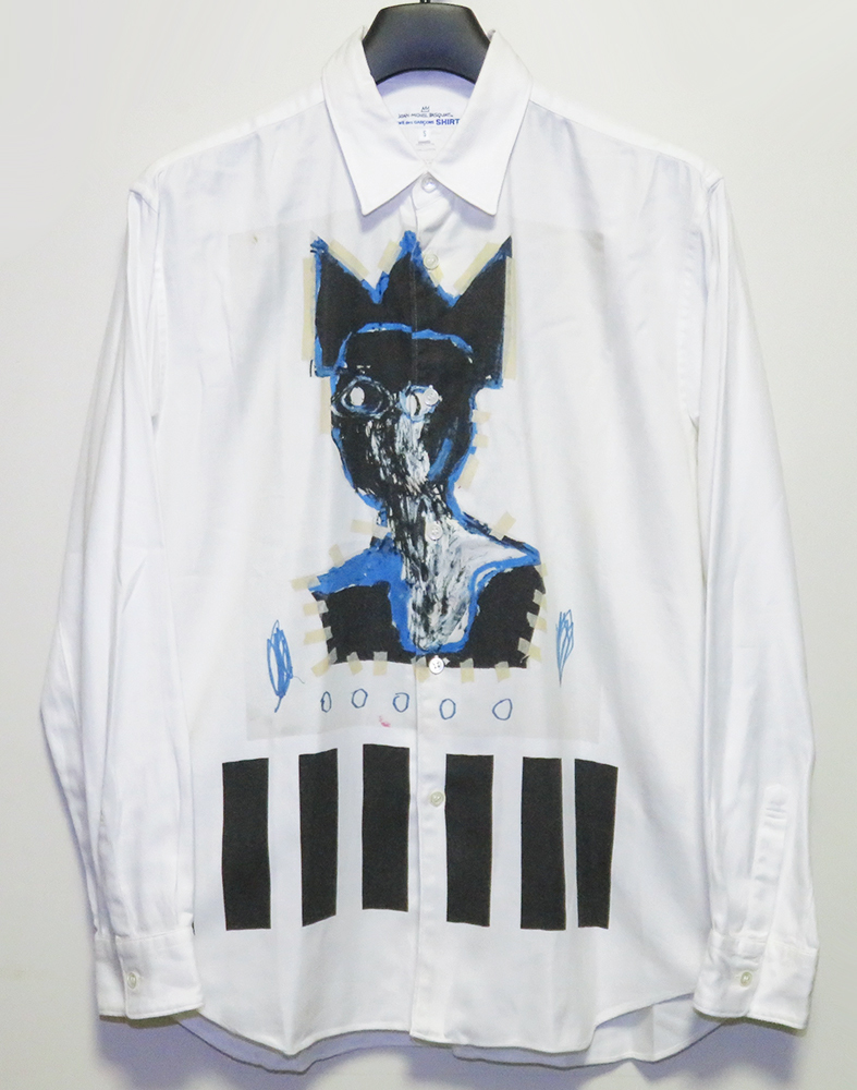 COMME des GARCONS SHIRT × バスキア 18AW プリントシャツ S 美品 Jean-Michel Basquiat コムデギャルソンシャツ_画像1
