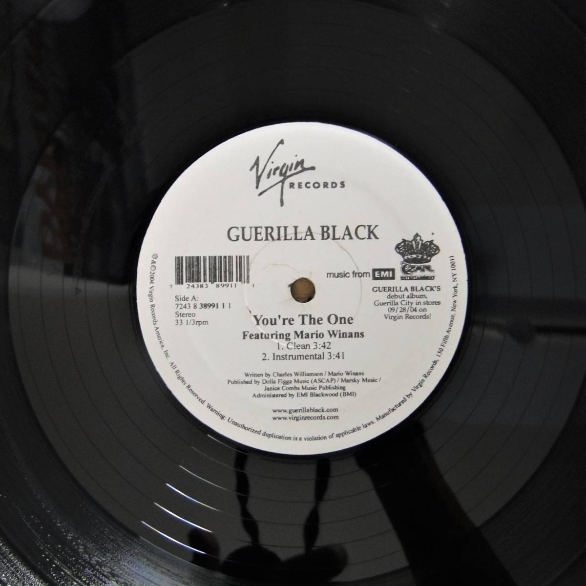 0516）ＧＵＥＲＩＬＬＡ　ＢＬＡＣＫ　①　１２インチ　Ｙｏｕ’ｒｅ　Ｔｈｅ　Ｏｎｅ　ｆｅａｔ．Ｍａｒｉｏ　Ｗｉｎａｎｓ_画像3