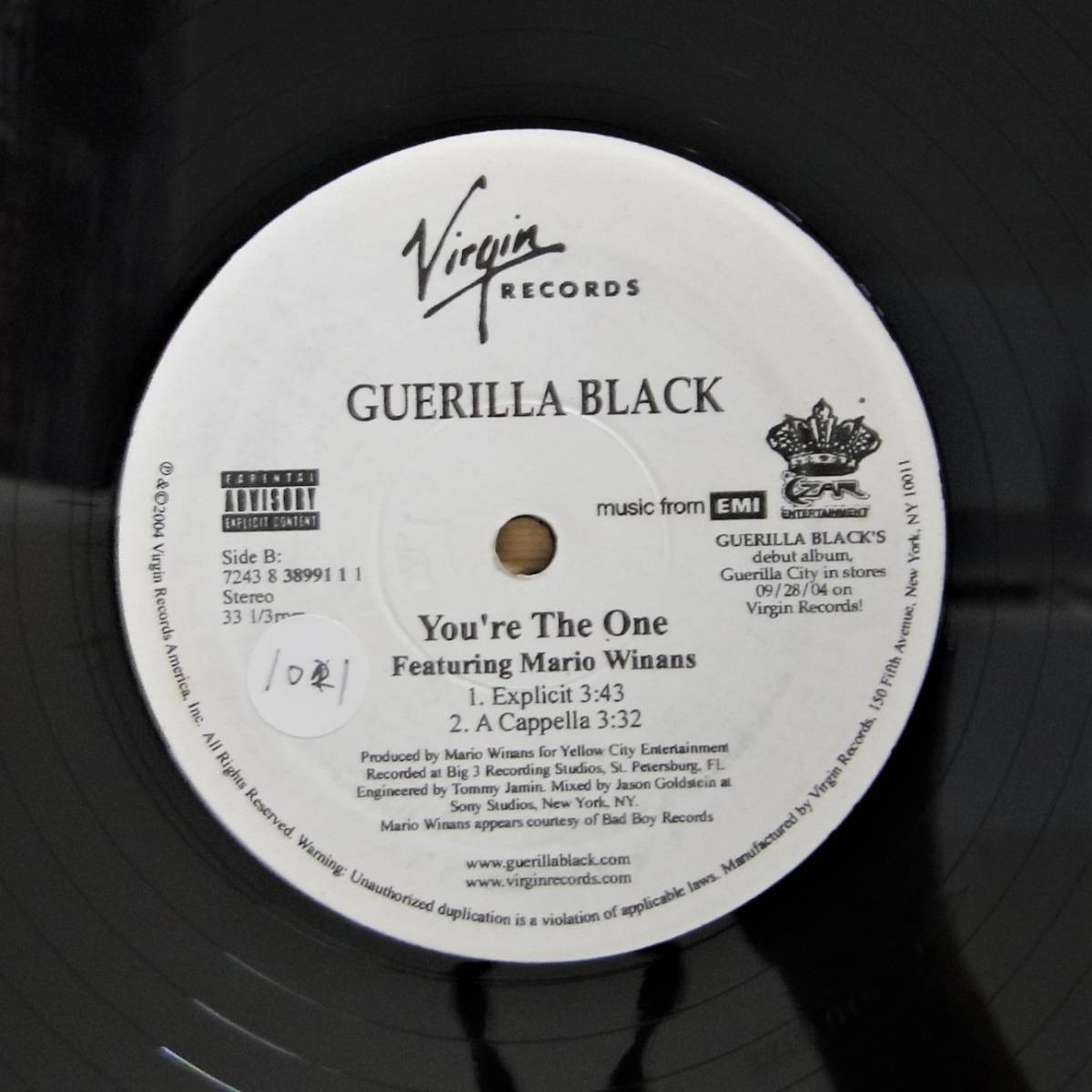 0516）ＧＵＥＲＩＬＬＡ　ＢＬＡＣＫ　①　１２インチ　Ｙｏｕ’ｒｅ　Ｔｈｅ　Ｏｎｅ　ｆｅａｔ．Ｍａｒｉｏ　Ｗｉｎａｎｓ_画像5