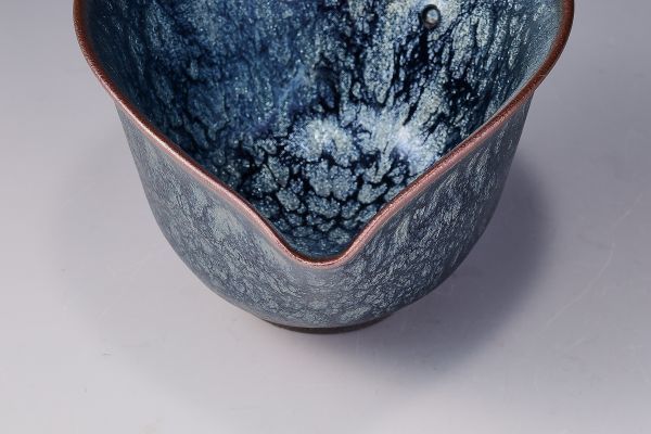 茶道具平水指 信楽焼 窯変鉢 星野享斎先生作品 高さ16.5 口径27底12