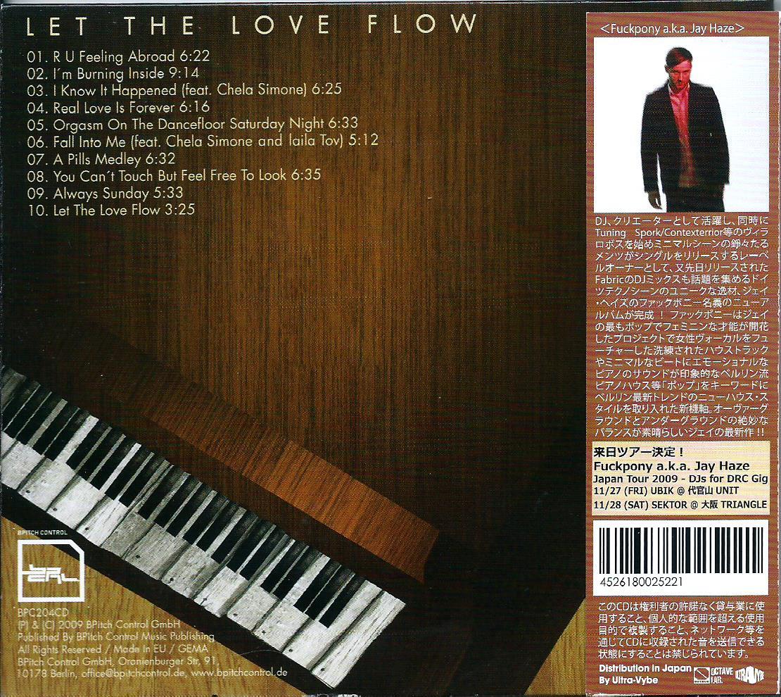■日本盤】Fuckpony - Let The Love Flow★Jay Haze Ricardo Villalobos BPitch Control Ellen Allien★Ｑ４６_画像2