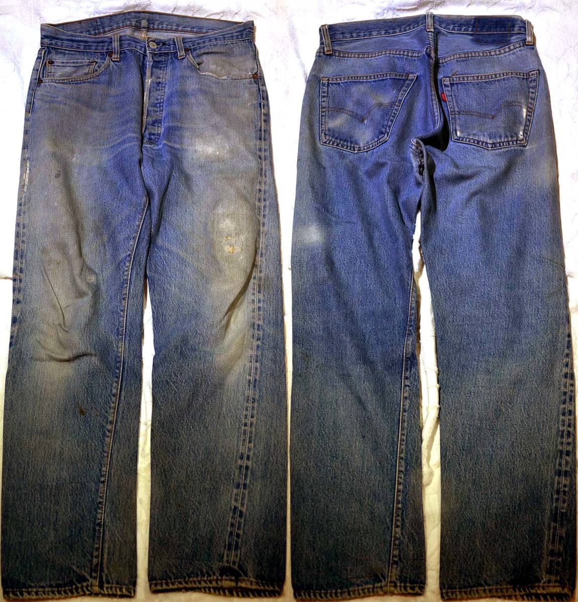 v260/LEVIS501 66後期 70's ヴィンテージ グッドサイズ ヒゲ 色落ち抜群！_画像1