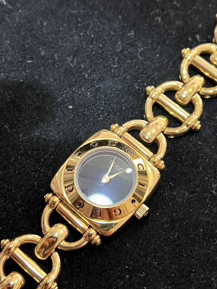 美品 GUCCI グッチ 6400L ブラック文字盤 レディース腕時計 稼働品 www