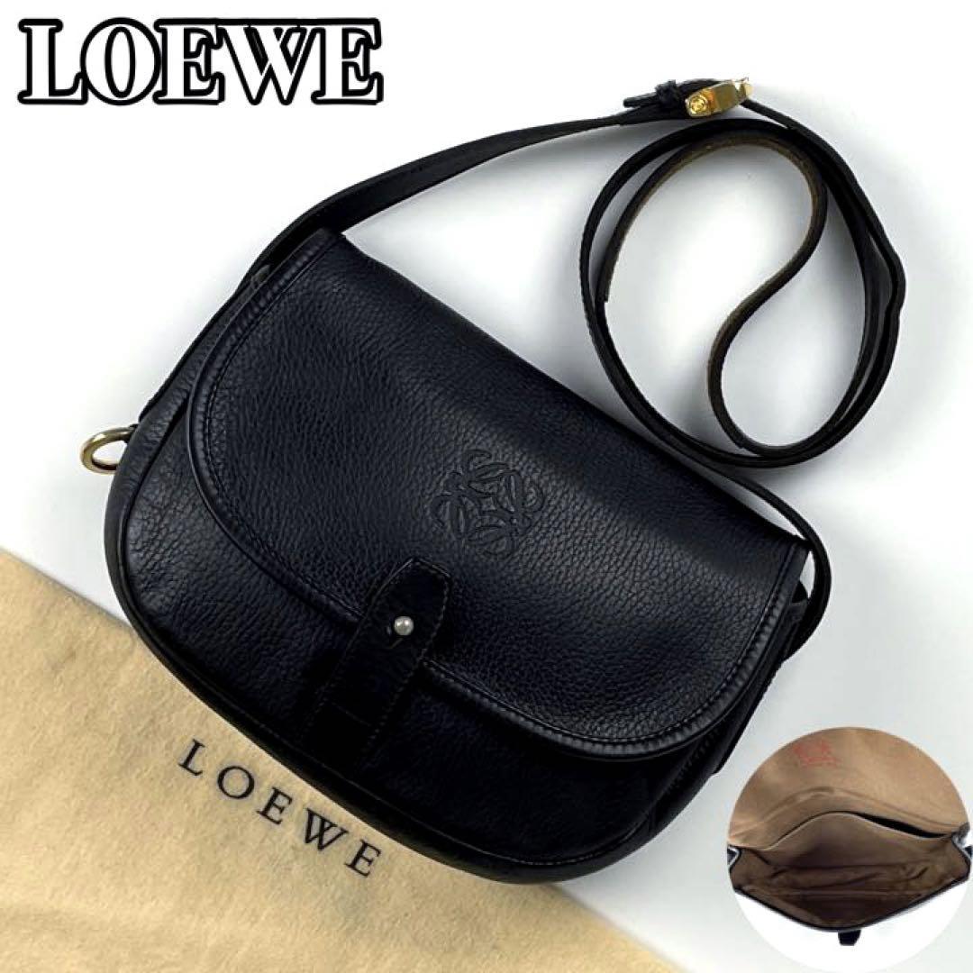 極美品】LOEWE ロエベ ショルダーバッグ アナグラム ロゴ型押し