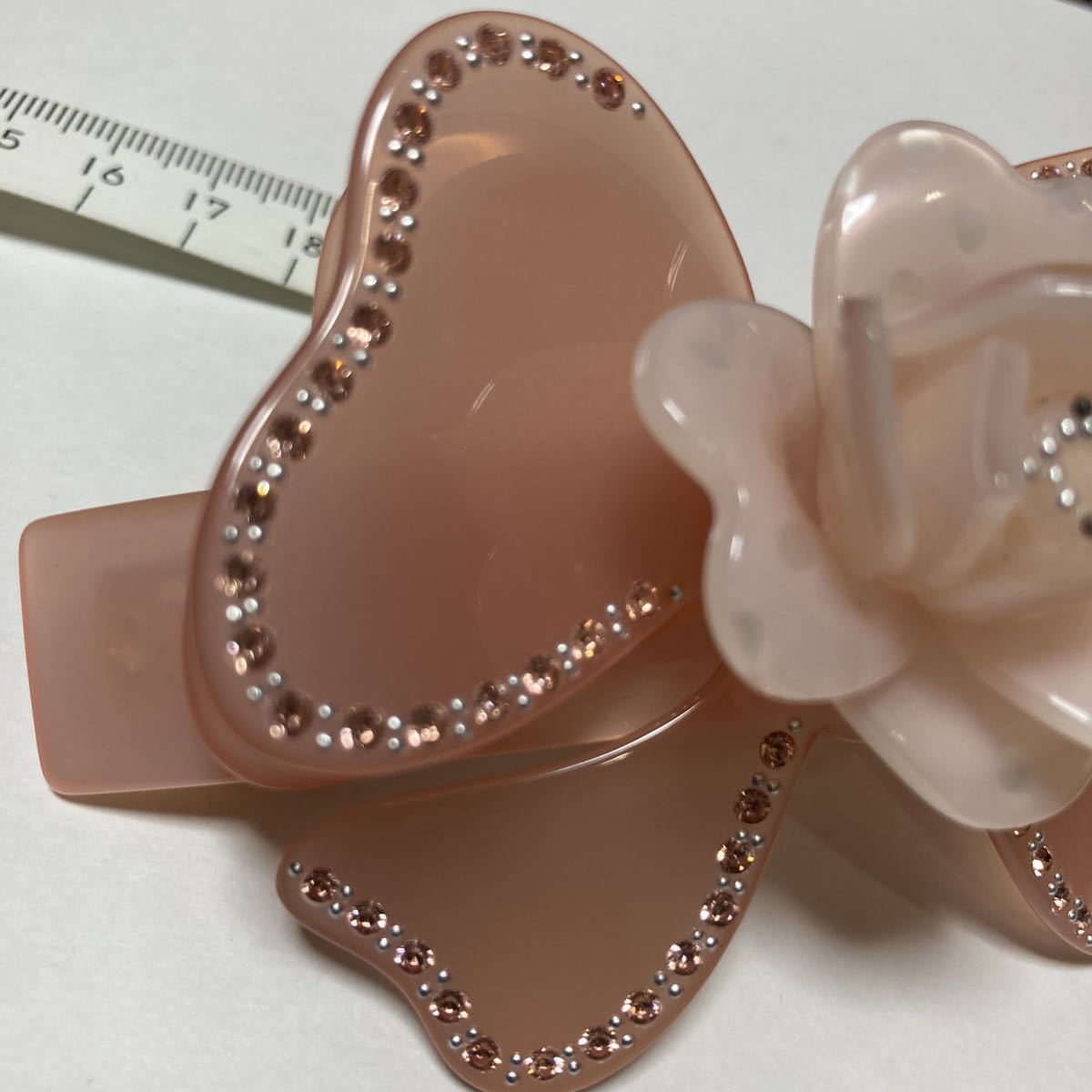 国内発送】 アレクサンドル ドゥ パリ バレッタ 薔薇 リボン ピンク