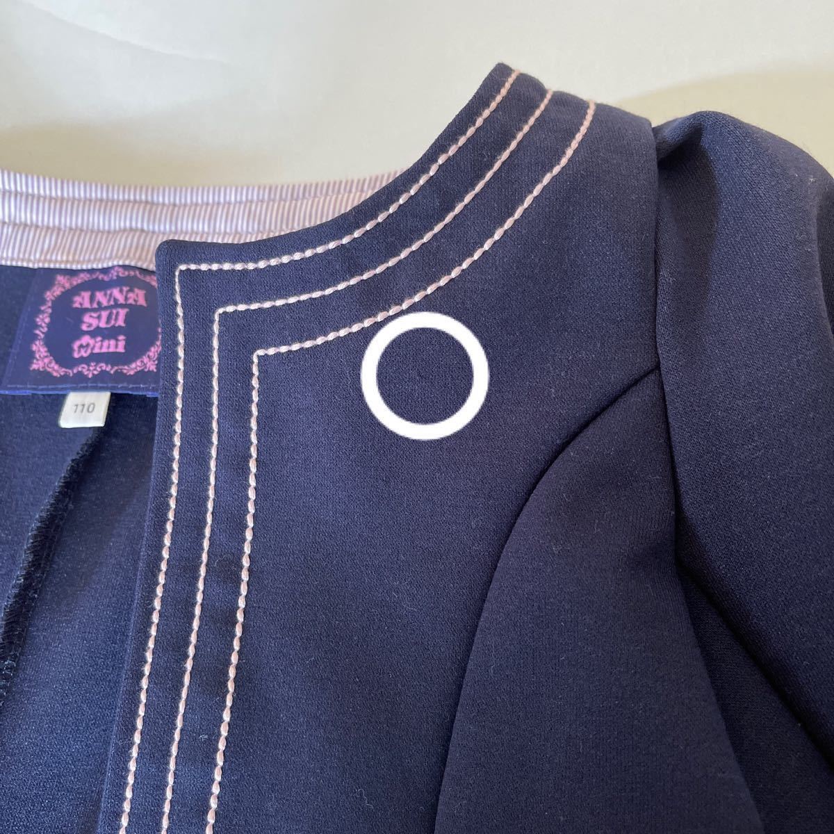 アナスイミニ ノーカラー ジャケット 女の子 ボレロ ジャケット 上着