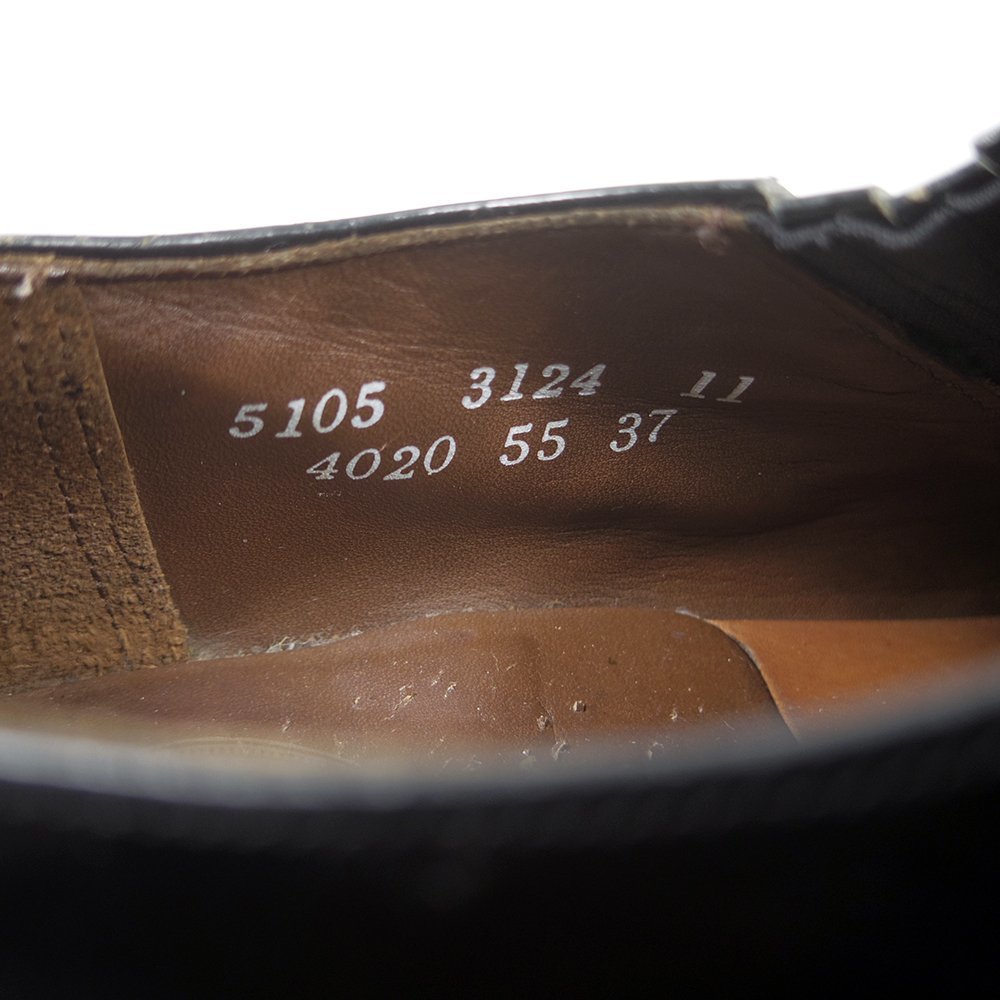 28.5cm соответствует Dack*s Dux 150 годовщина со вставкой из резинки туфли без застежки Loafer кожа обувь кожа обувь черный /U6217