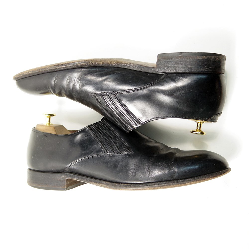 28.5cm соответствует Dack*s Dux 150 годовщина со вставкой из резинки туфли без застежки Loafer кожа обувь кожа обувь черный /U6217