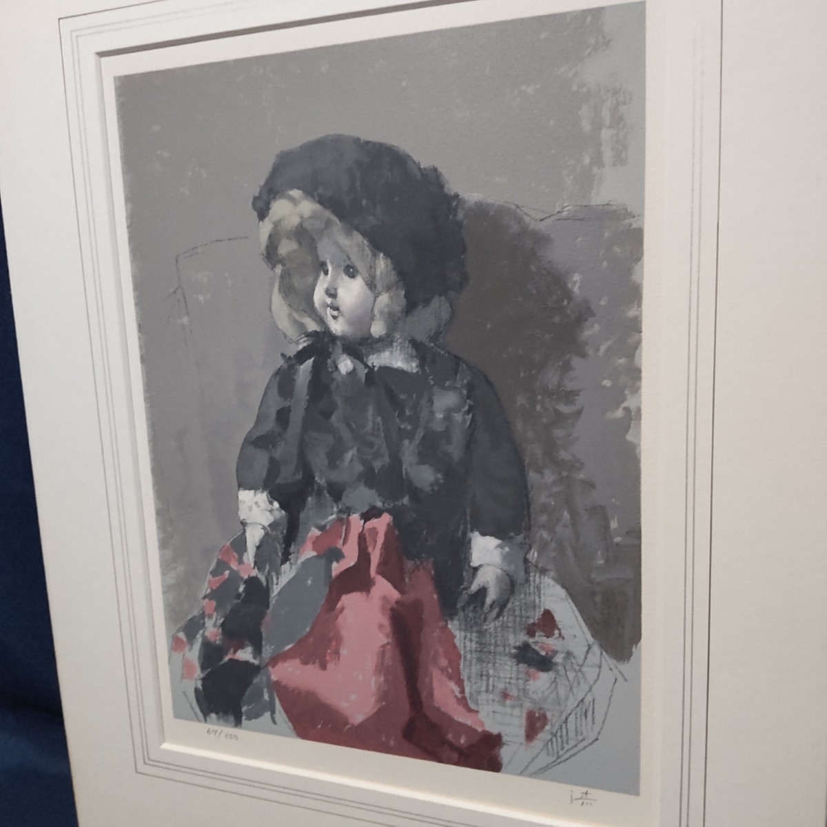 早割クーポン 242 絵画 リトグラフ 静物画 作者不明 版画 額装 額縁