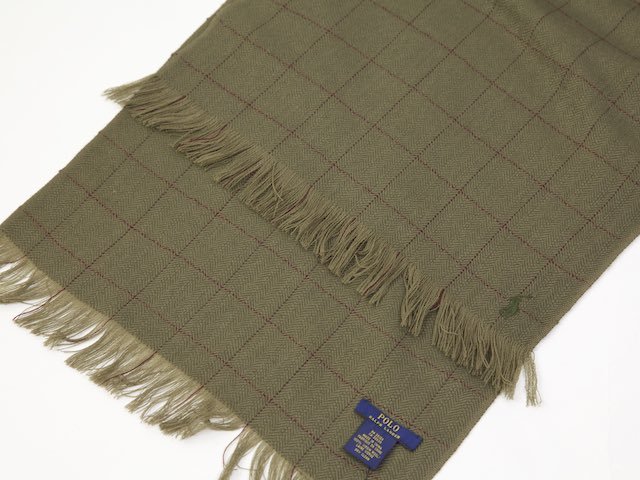 新品 アウトレット ｂ313 バージン ウール 100% マフラー スカーフ ポニー polo ralph lauren ポロ ラルフ ローレン 