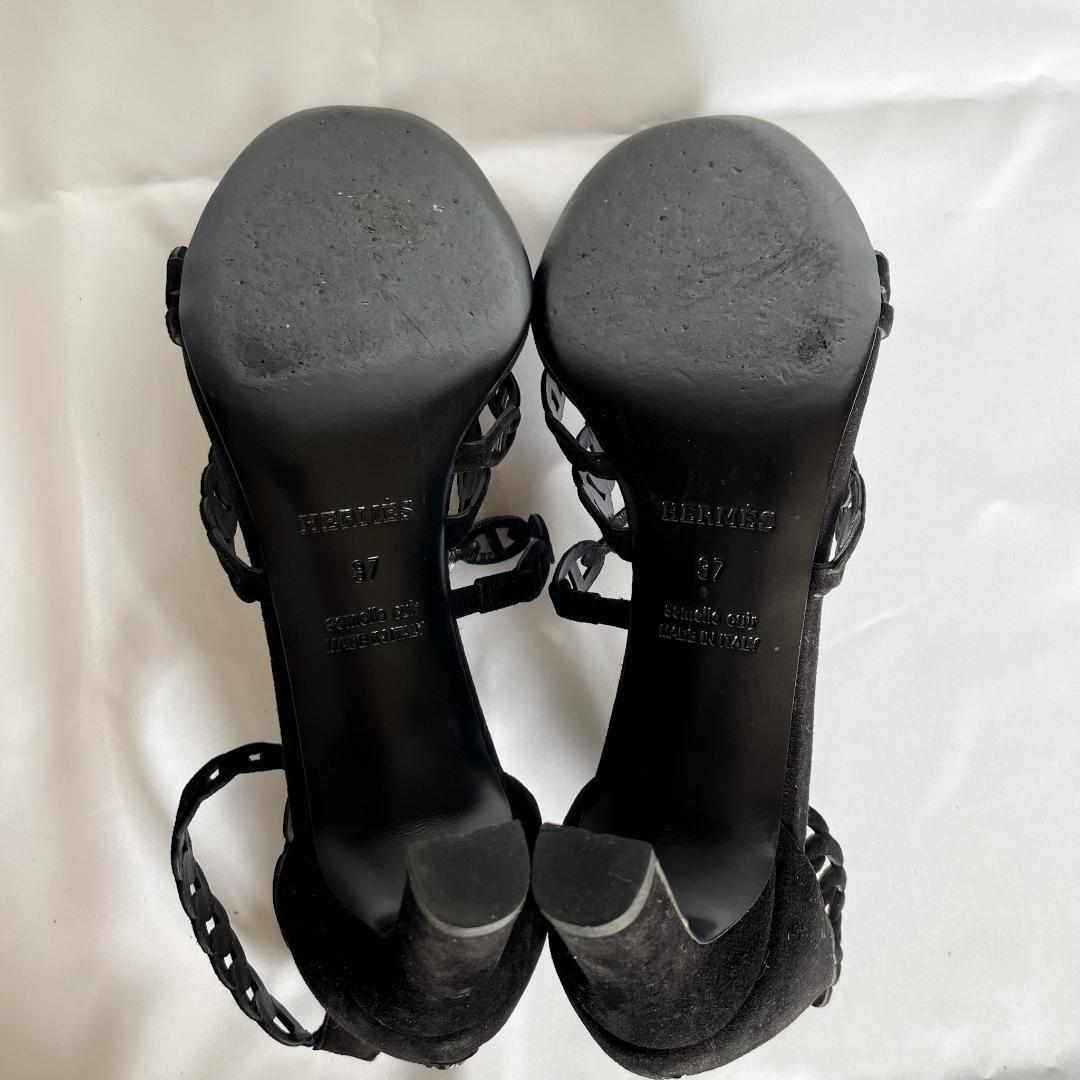1円《美品》 エルメス シェーヌダンクル .5~cm サンダル 7号