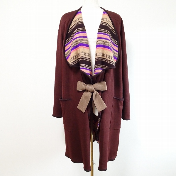 正規品! #wnc ミッソーニ MISSONI コート えんじ マルチ リバーシブル