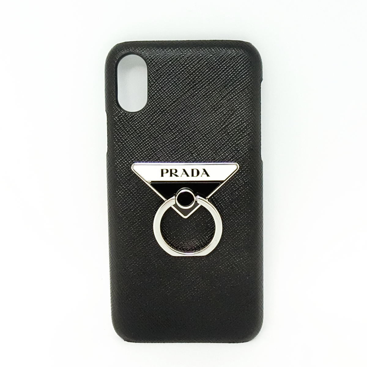 ボトムを作り続け40年 プラダ PRADA iPhoneケース XS用 バンカーリング