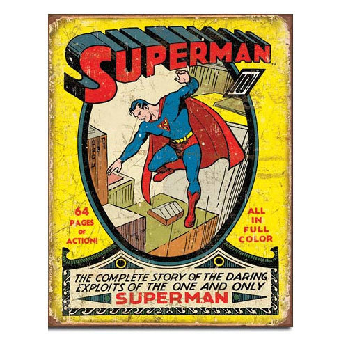 メタルサイン 「スーパーマン #1 Cover」 #1968 ／Superman／ブリキ看板／アメコミ／_メタルサイン 「スーパーマン #1 Cover」 #