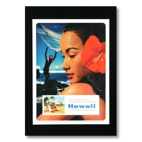  Hawaiian poster fla girl series F-41