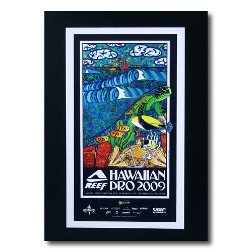ハワイアンポスター サーフコンテスト M-19 「REEF HAWAIIAN PRO 2009」 サイズ：31×18.5cm_ハワイアンポスター