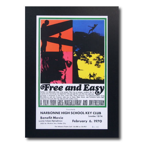 サーフムービーポスター　L-46 「Free and Easy」 サイズ：31×19.5cm_ハワイアンポスター