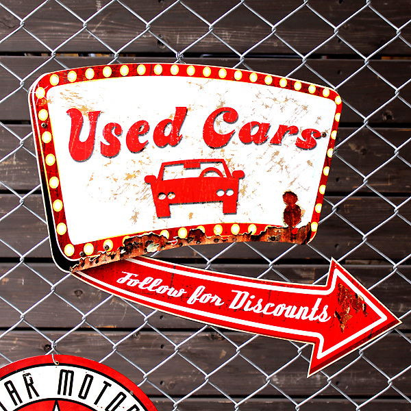 アメリカンスティールサイン「Used Car Sign」 PS-405 ／ユーズドカーサイン／