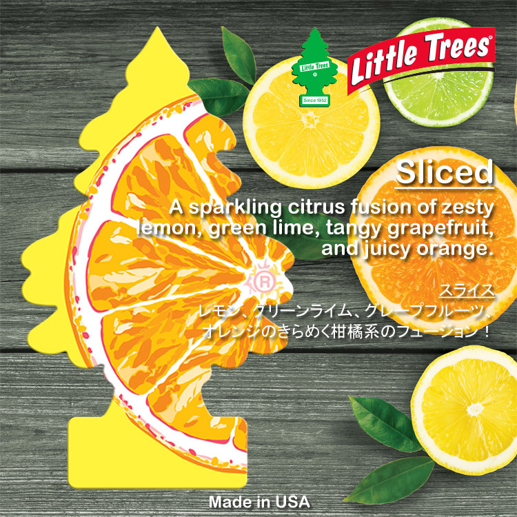 Little Trees リトルツリー エアフレッシュナー 「Sliced （スライス）」 エアフレッシュナー 芳香剤 アメリカ製_画像2