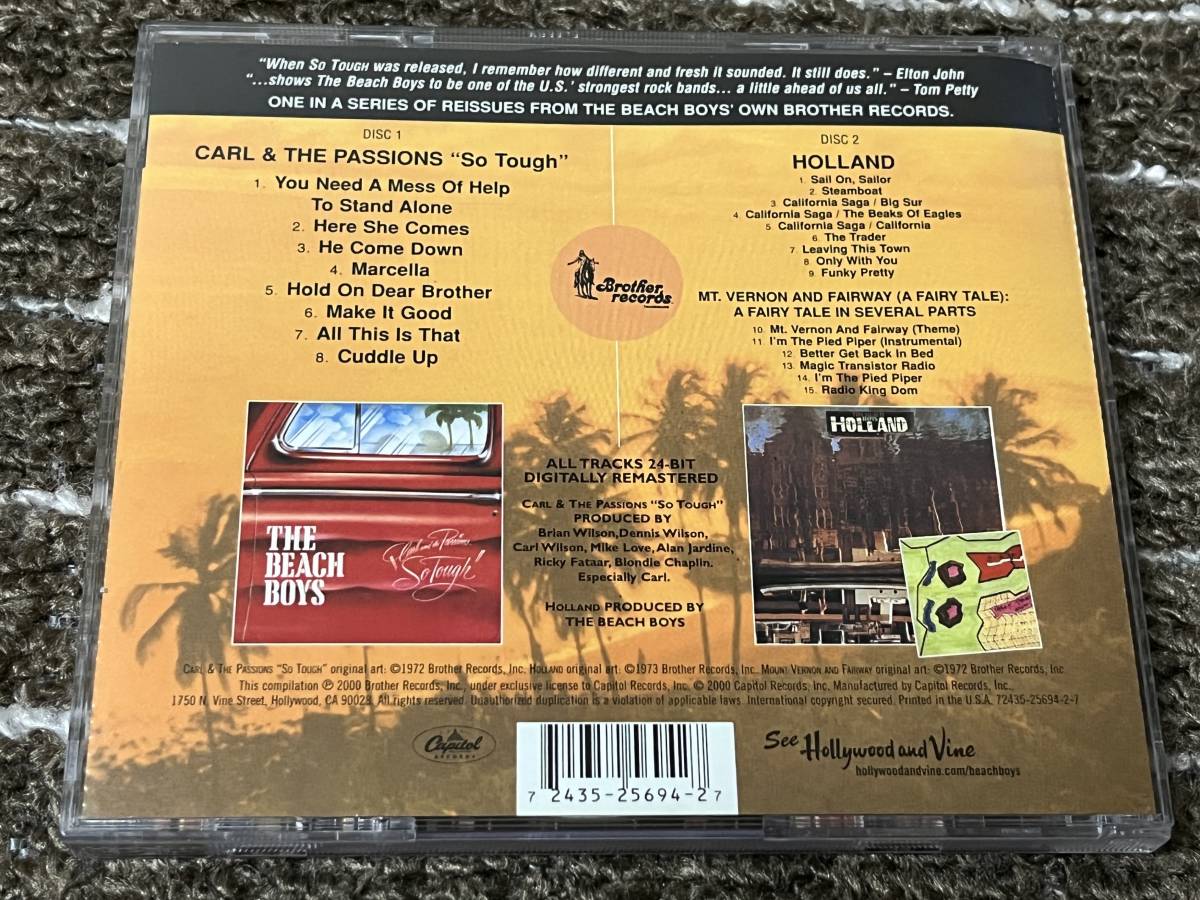 Beach Boysビーチ・ボーイズ●Carl & The Passions-So Tough/Holland●カール＆ザ・パッションズ/オランダ●ブライアン・ウィルソン●2CD_画像1