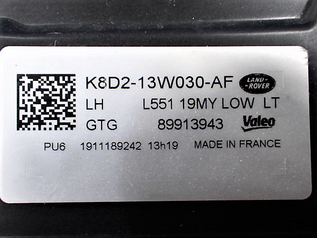 1852　ランドローバー　レンジローバー　イヴォーク　L551　左ライト　LED　コンピューター付　K8D2-13W030-AF　89913943　美品_画像5