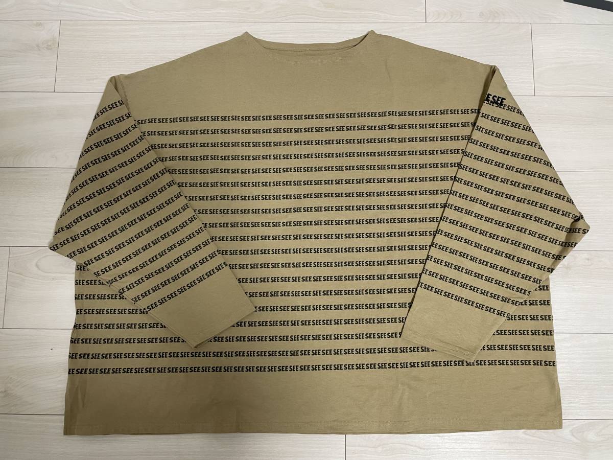 SEE SEE シーシー 長袖Tシャツ BOAT NECK(border) LS TEE sinamon/grey