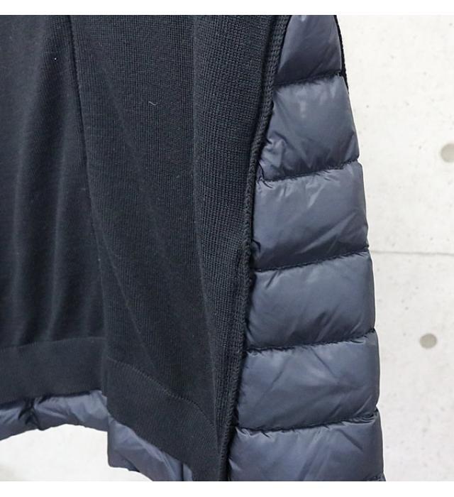 銀座店 モンクレール MAGLIONE TRICOT CARDIGAN ニット×ダウン フード